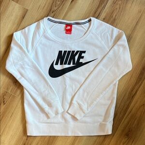 Nike Women's Black and White Logo Sweatshirt